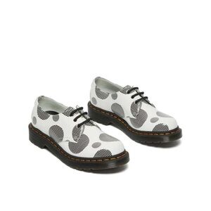 Dr. Martens White and Black Polka Dot Flats
